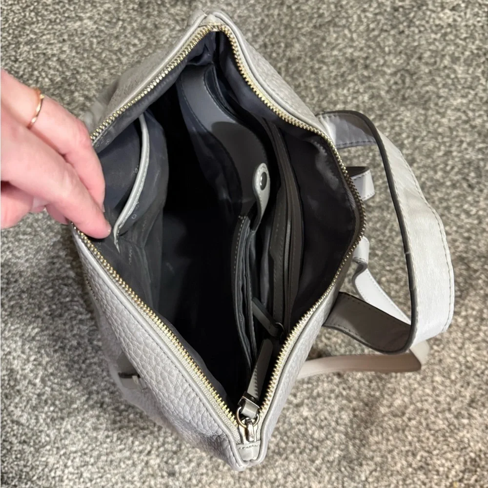 Fiorelli faux leather Gray Textured/pebbled Backpack - see all pictures!